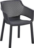 HomeMarkt Peggy Πολυθρόνα Εξωτερικού Χώρου Πολυπροπυλενίου Μαύρο 60x55x79cm HM6368.02