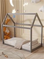 HomeMarkt Pepe Παιδικό Κρεβάτι Montessori Μονό Γκρι για Στρώμα 70x140cm HM678.05