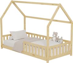 HomeMarkt Phyllis Παιδικό Κρεβάτι Montessori Μονό Μπεζ για Στρώμα 90x190cm HM679.01