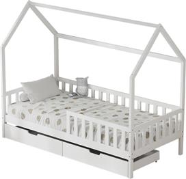 HomeMarkt Phyllis Παιδικό Κρεβάτι Montessori Μονό με Αποθηκευτικό Χώρο Λευκό για Στρώμα 90x190cm HM724.03