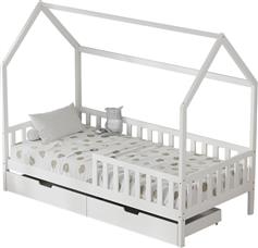 HomeMarkt Phyllis Παιδικό Κρεβάτι Montessori Μονό με Αποθηκευτικό Χώρο Λευκό για Στρώμα 90x190cm HM724.03