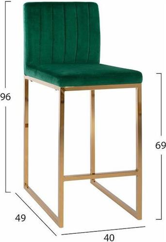 HomeMarkt Piper Κυπαρισσί Βελουτέ Σετ 2 τεμαχίων 40x49x96cm HM8525.03
