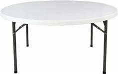 HomeMarkt Πλαστικό Τραπέζι Catering Εξωτερικού Χώρου Πτυσσόμενο με Μεταλλικό Σκελετό Λευκό 152x152x74cm