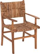 HomeMarkt Πολυθρόνα Τραπεζαρίας Ξύλινη Καφέ 50x50x93cm HM9400.11