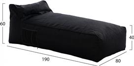 HomeMarkt Πουφ Κρεβάτι Μαύρο 190x80x60cm