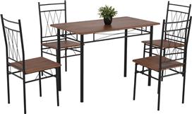 HomeMarkt Praiory Τραπεζαρία Σετ 5τμχ 110x60cm HM18005.01