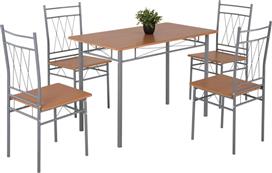 HomeMarkt Praiory Τραπεζαρία Σετ 5τμχ 110x60cm HM18005.02