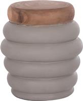 HomeMarkt Puffat Σκαμπό Σαλονιού Γκρι Μ45xΠ45xΥ46cm HM18172.03