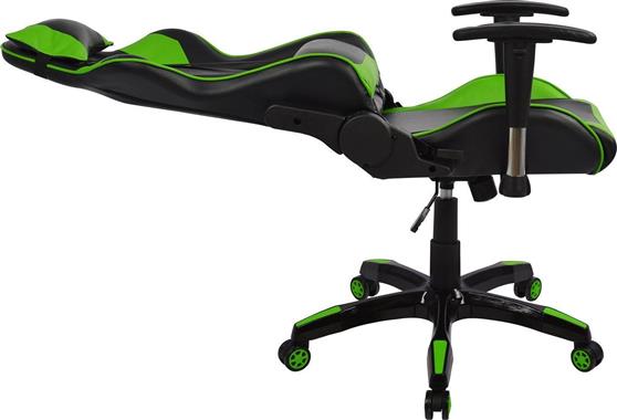 HomeMarkt Racing Gaming Μαύρο-Πράσινο PU 67x70x134cm HM1056.03