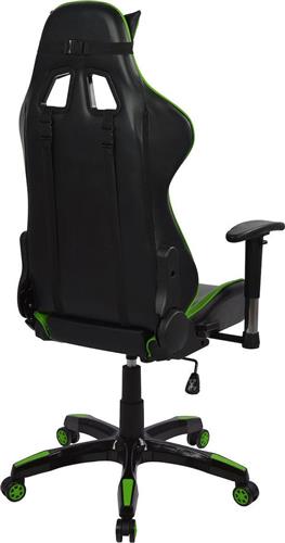 HomeMarkt Racing Gaming Μαύρο-Πράσινο PU 67x70x134cm HM1056.03