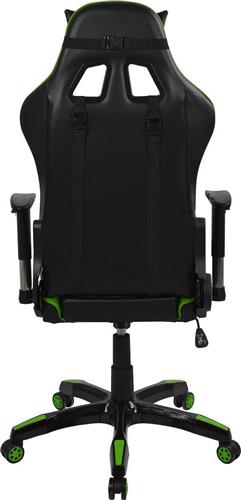 HomeMarkt Racing Gaming Μαύρο-Πράσινο PU 67x70x134cm HM1056.03