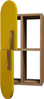 HomeMarkt Ράφι Τοίχου Καρυδί/Κίτρινο 35x22x80cm HM9522.04