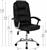 HomeMarkt Reese με Μπράτσα Μαύρο PU 63x67x113cm HM1112