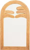 HomeMarkt Reflect Καθρέπτης Τοίχου με Μπεζ Rattan Πλαίσιο 60x100cm HM4367