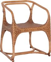 HomeMarkt Relik Πολυθρόνα Τραπεζαρίας Ξύλινη Φυσικό Rattan-Καρυδί 60x57x79cm HM9955.02