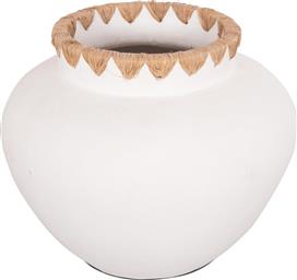 HomeMarkt Renton Διακοσμητικό Βάζο Πήλινο Λευκό 32x32x26.5cm HM4371