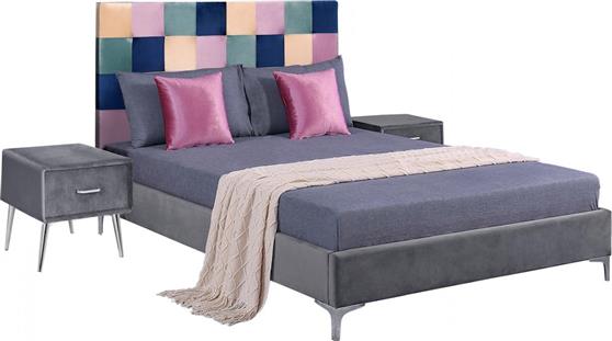 HomeMarkt Roanne Διπλό Υφασμάτινο Γκρι 150x200cm HM591