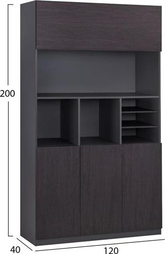 HomeMarkt Rosewood Βιβλιοθήκη Wenge 120x40x200cm HM2088