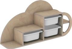 HomeMarkt Sani Ράφι Τοίχου Φυσικό 98x22.5x48.5cm HM18227.03