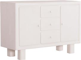 HomeMarkt Santorini Μπουφές Ξύλινος με Συρτάρια Υπόλευκο 120x38x80cm HM18048