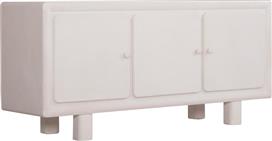 HomeMarkt Santorini Μπουφές Ξύλινος Υπόλευκο 140x38x64cm HM18068