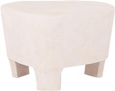 HomeMarkt Santorini Βοηθητικό Τραπεζάκι Ξύλινο Υπόλευκο Μ54xΠ61xΥ40.5cm HM18053