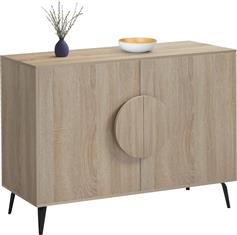 HomeMarkt Savore Μπουφές από Ξύλο & Μέταλλο Μπεζ 110x35.5x82cm HM18367.01