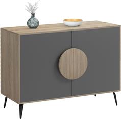 HomeMarkt Savore Μπουφές από Ξύλο & Μέταλλο Γκρι-Sonama 110x35.5x82cm HM18367.13