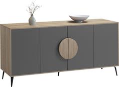 HomeMarkt Savore Μπουφές από Ξύλο & Μέταλλο Γκρι-Sonama 180x35.5x82cm HM18368.13