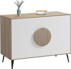 HomeMarkt Savore Μπουφές από Ξύλο & Μέταλλο Λευκό-Sonama 110x35.5x82cm HM18367.11