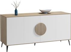 HomeMarkt Savore Μπουφές από Ξύλο & Μέταλλο Λευκό-Sonama 180x35.5x82cm HM18368.11
