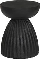 HomeMarkt Scallop Σκαμπό Σαλονιού Μαύρο 35x35x45cm HM9702