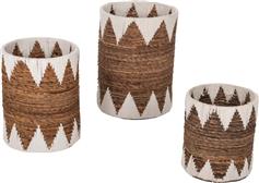 HomeMarkt Σετ Διακοσμητικά Καλάθια Ψάθινα Σετ 3τμχ HM4307