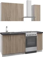 HomeMarkt Σετ Ντουλάπια Κουζίνας Κρεμαστά & Δαπέδου με Πάγκο Εργασίας Sonoma 120x47x84.8cm HM2465.01