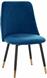 HomeMarkt Shaily Καρέκλα Τραπεζαρίας Βελούδινη Μπλε 48x49x87cm HM8740.08