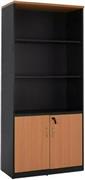 HomeMarkt Sienna Βιβλιοθήκη Ανθρακί-Οξιά 80x39x179cm HM2014.01