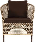 HomeMarkt Silmar Πολυθρόνα Εξωτερικού Χώρου Rattan Καφέ 82x76x85cm HM6111