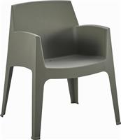 HomeMarkt Sleek Πολυθρόνα Εξωτερικού Χώρου Πολυπροπυλενίου Dark Olive Green 57x56x82.5cm HM6370.05