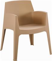 HomeMarkt Sleek Πολυθρόνα Εξωτερικού Χώρου Πολυπροπυλενίου Καπουτσίνο 57x56x82.5cm HM6370.03