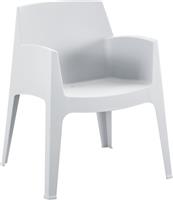 HomeMarkt Sleek Πολυθρόνα Εξωτερικού Χώρου Πολυπροπυλενίου Λευκή 57x56x82.5cm HM6370.01