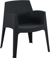 HomeMarkt Sleek Πολυθρόνα Εξωτερικού Χώρου Πολυπροπυλενίου Μαύρη 57x56x82.5cm HM6370.02