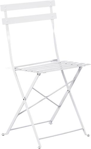 HomeMarkt Sophie Καρέκλα Ζαππείου Μεταλλική Λευκή Σετ 2τμχ 41x43x80cm HM6337.01