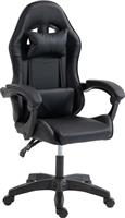 HomeMarkt Stratus Καρέκλα Gaming Δερματίνης Μαύρη HM1231.01