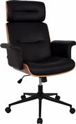 HomeMarkt Superior Pro με Μπράτσα Καρυδί-Μαύρο PU 74x74x116cm HM1108.01