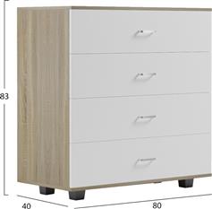 HomeMarkt Συρταριέρα Κρεβατοκάμαρας Ξύλινη Sonama 80x40x83cm HM8996.04