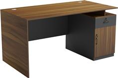 HomeMarkt Tactic Γραφείο Ξύλινο Καρυδί-Γκρι 150x80x76cm HM18388.03