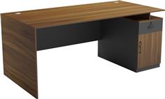 HomeMarkt Tactic Γραφείο Ξύλινο Καρυδί-Γκρι 180x90x76cm HM18387.03