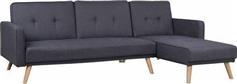 HomeMarkt Talia Γωνιακός Καναπές Κρεβάτι με Αναστρέψιμη Γωνία Γκρι 210x156cm HM3153