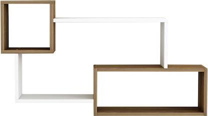 HomeMarkt Tanner Ράφι Τοίχου Μελαμίνη σε Φυσικό-Λευκό 90.5x20x51cm HM8948.11