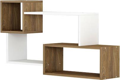 HomeMarkt Tanner Ράφι Τοίχου Μελαμίνη σε Φυσικό-Λευκό 90.5x20x51cm HM8948.11